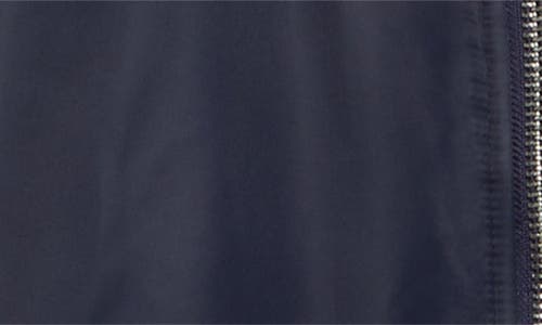 Jw Anderson Curved Hem Oversize Bomber Jacket In Navy