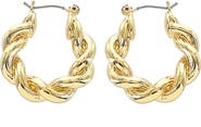 Panacea 14K Gold Plated Twist Hoop Earrings