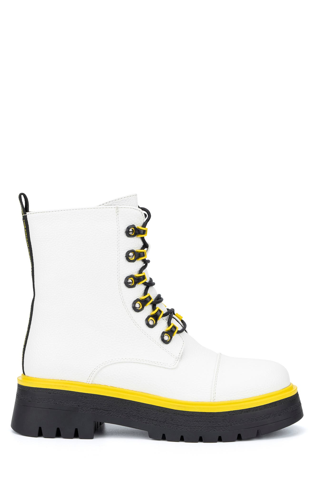 TORGEIS Sandy Side Zip Combat Boot, Alternate, color, White
