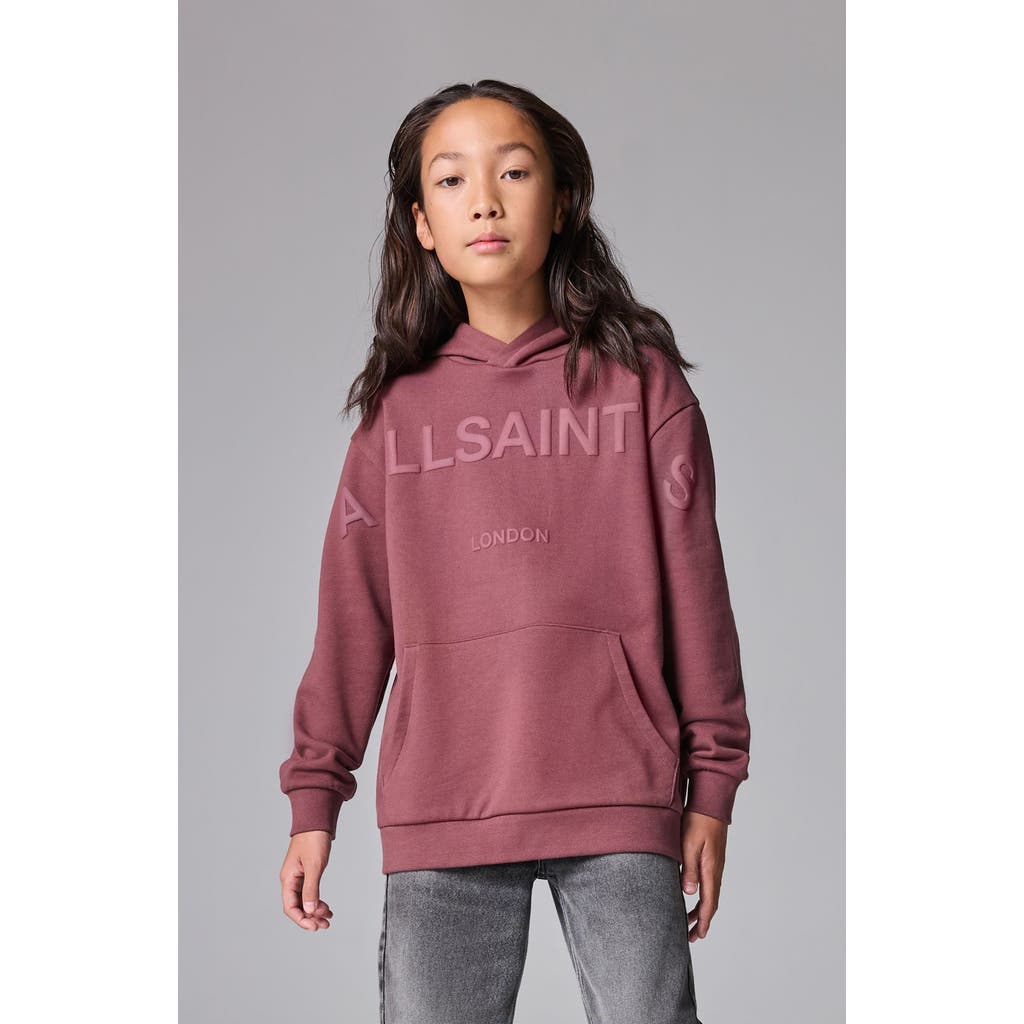 Smallsaints By Allsaints Kids' Oversize Logo Graphic Hoodie In Brown