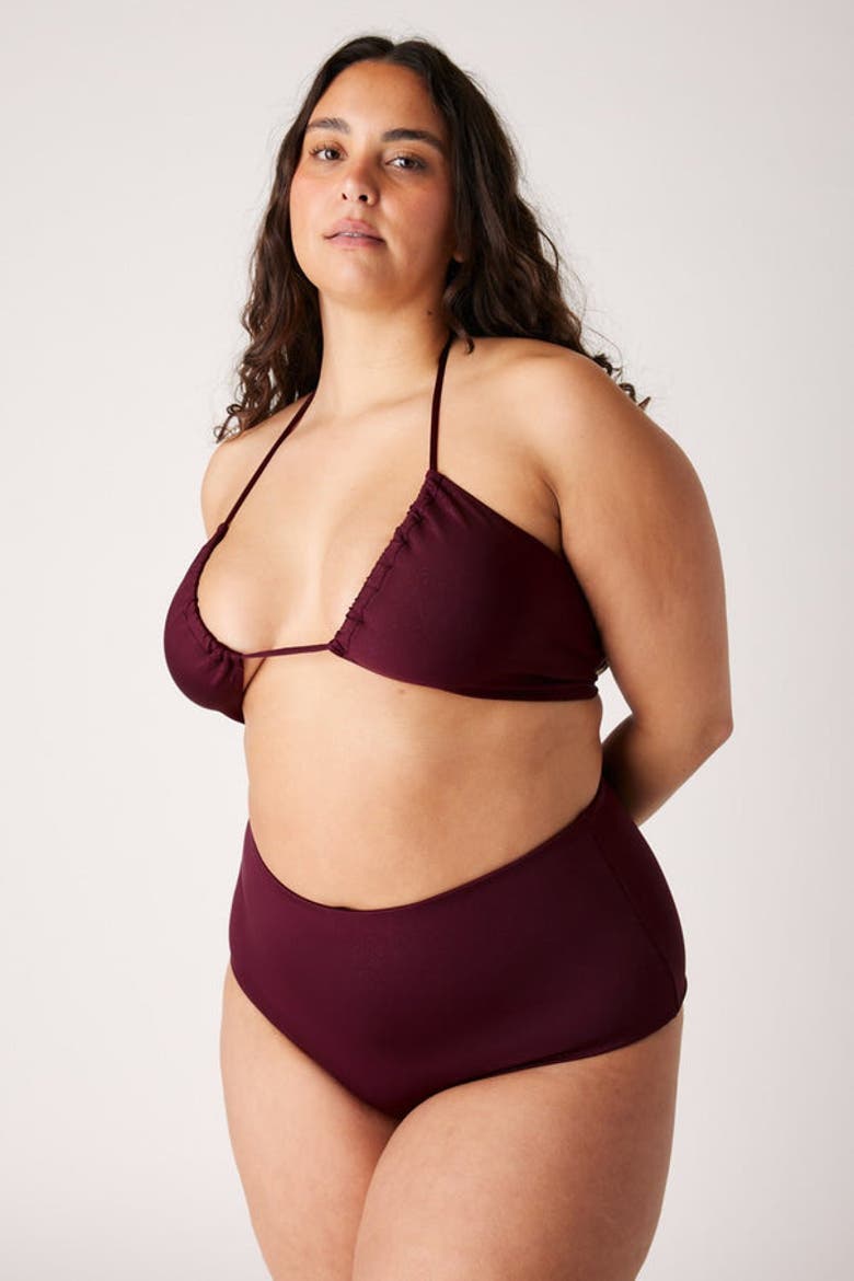 The Tied Up Top, Alternate, color, Dark Cherry
