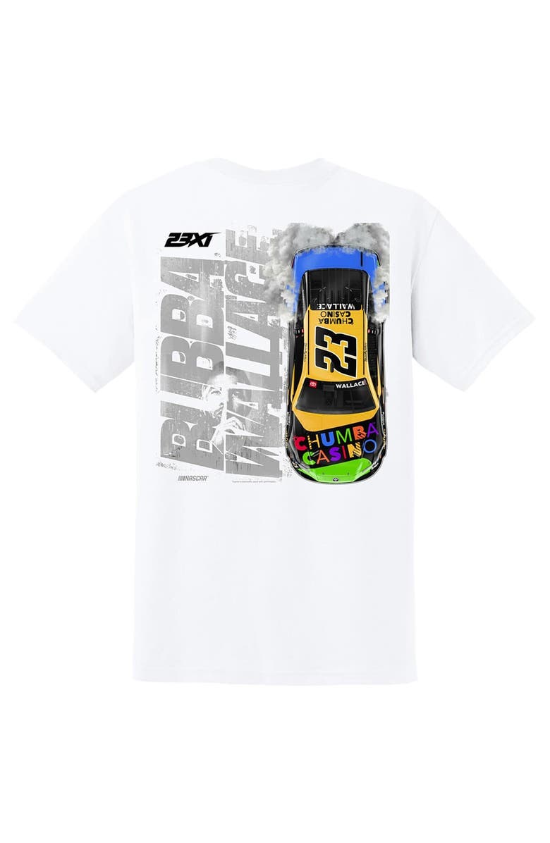 23XI Racing Men's 23XI Racing White Bubba Wallace Chumba Casino Car T-Shirt, Alternate, color, White