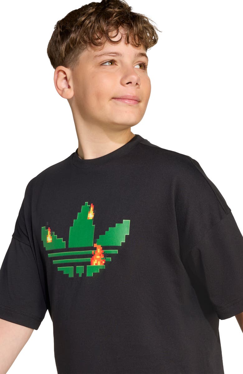 adidas Originals x Minecraft Trefoil Logo Graphic T-Shirt, Alternate, color,