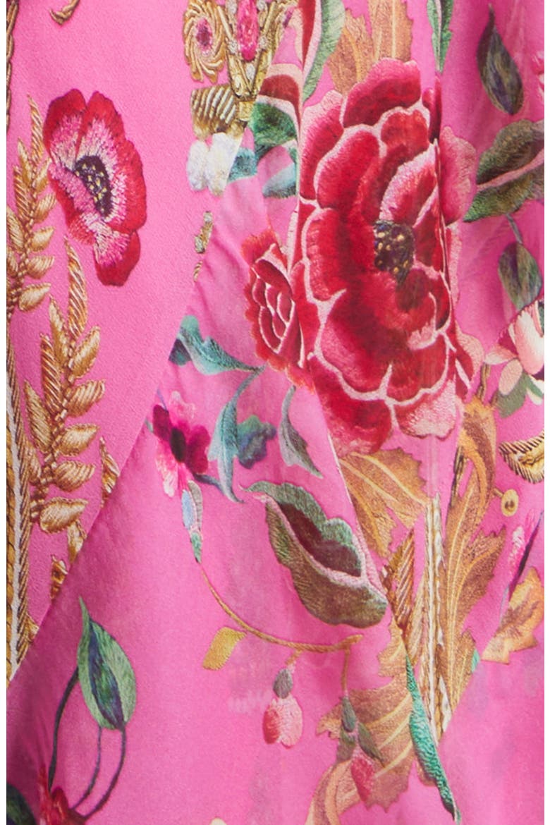 Matadora Flora Asymmetric Ruffle Silk Slipdress, Alternate, color, MATADORA FLORA