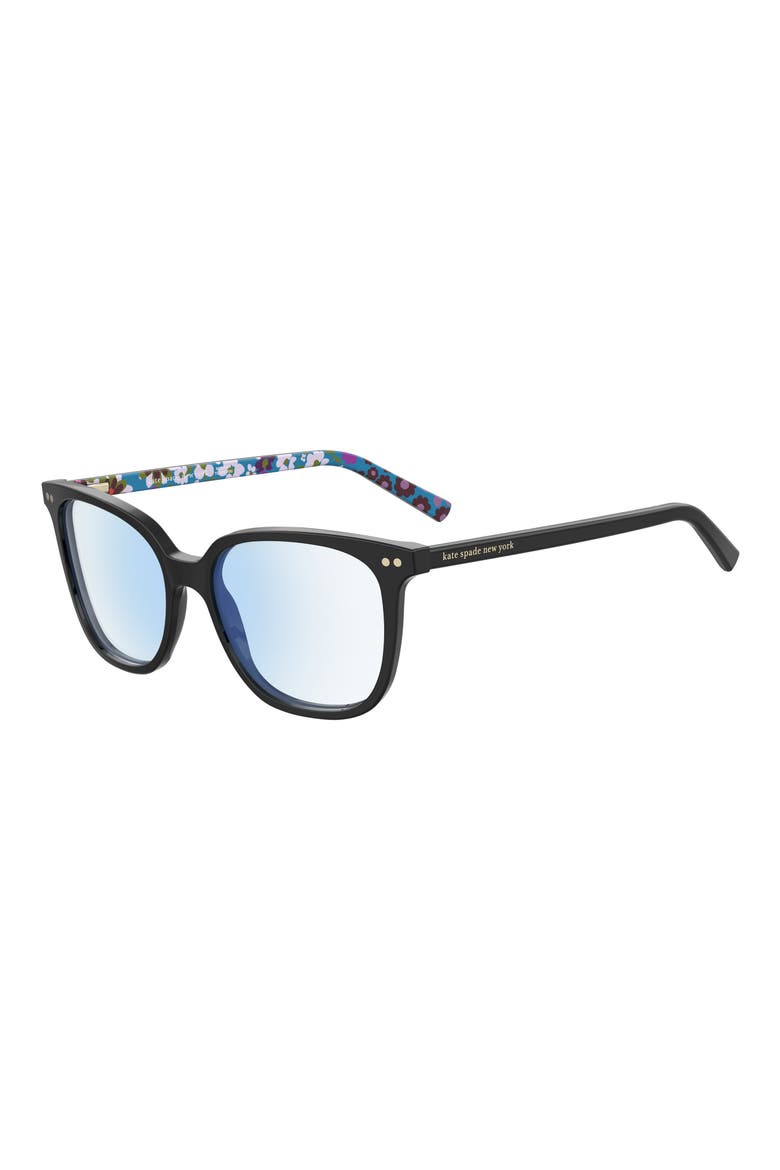 rosalie 51mm blue light blocking reading glasses, Alternate, color, BLACK