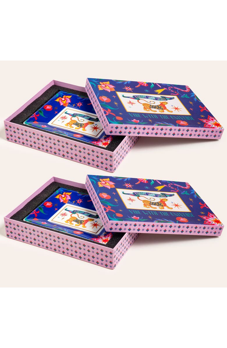 Zsa Zsa Zsu Shekou Porcelain Decorative Tray Set Of 2, Alternate, color, Blue