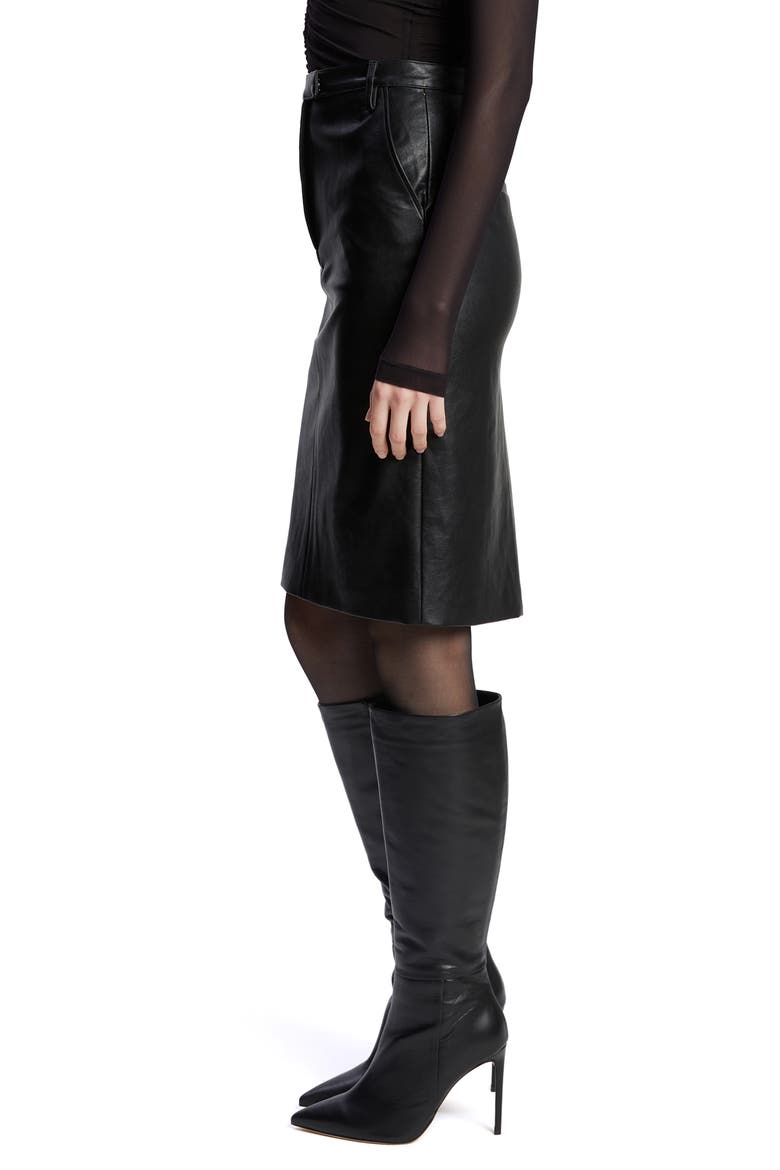 Phenix Faux Leather Pencil Skirt, Alternate, color, BLACK