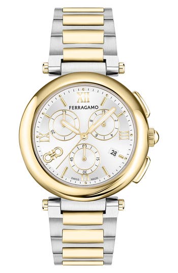 Ferragamo Legacy Chronograph Bracelet Watch, 40mm In Multi