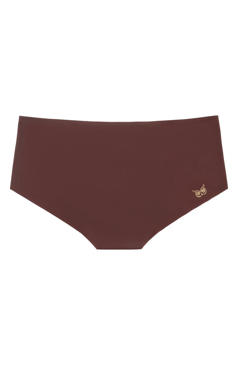 Uwila Warrior Soft Seamless Briefs with Lace, Alternate, color, Chocolate