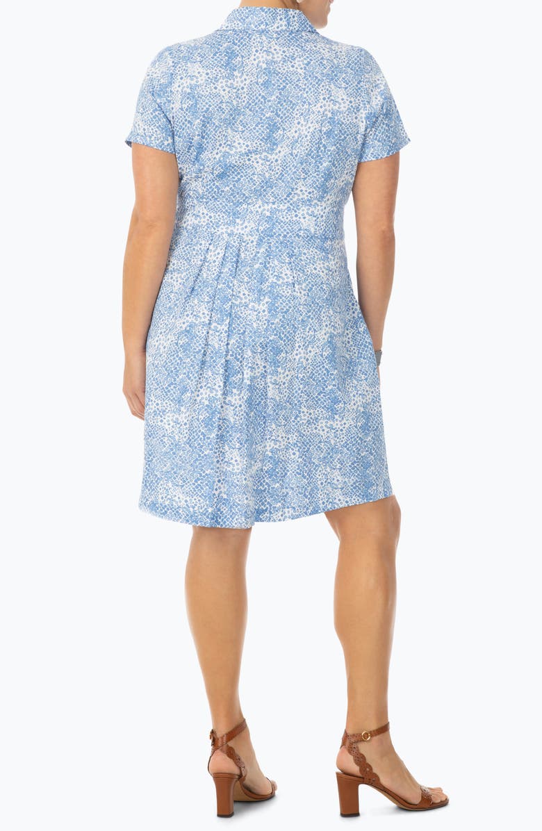 Foxcroft Vienna Python Print Non-Iron Cotton Sateen Shirtdress, Alternate, color,