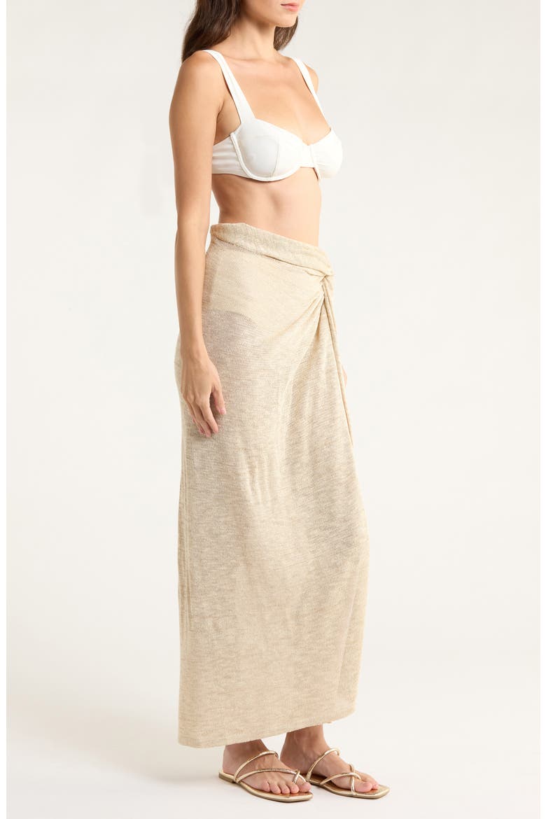 Cover-Up Maxi Skirt, Alternate, color, BEIGE