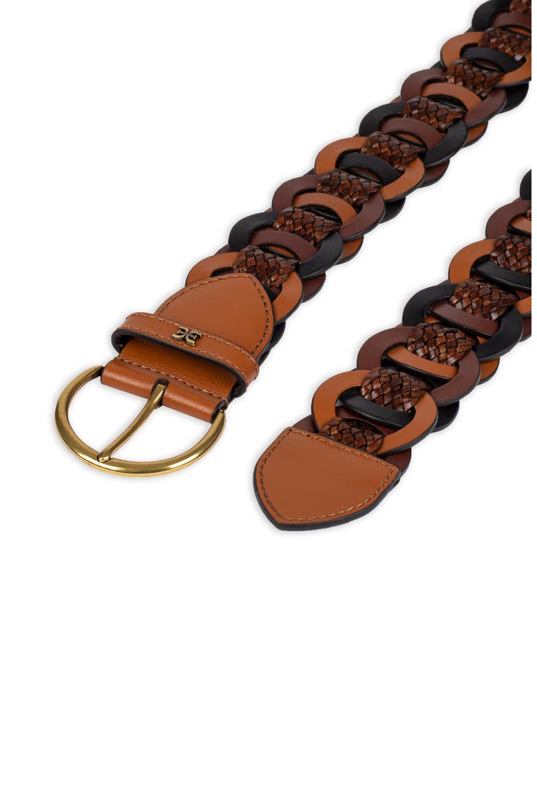Link Woven Belt, Alternate, color, MULTI-BROWN