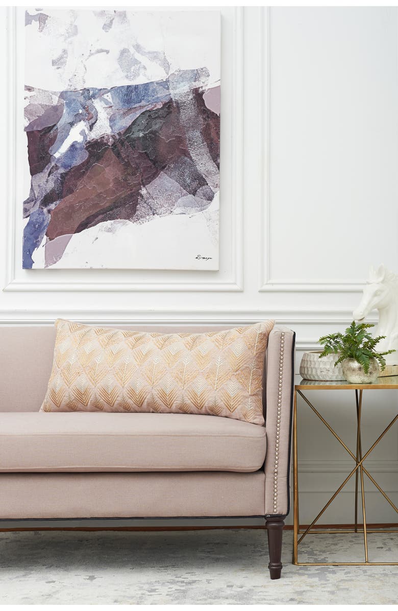 ELISABETH YORK Coco Geometric Diamond Natural Tan Cotton Decor Throw Pillow, 15" x 35", Alternate, color, Brown