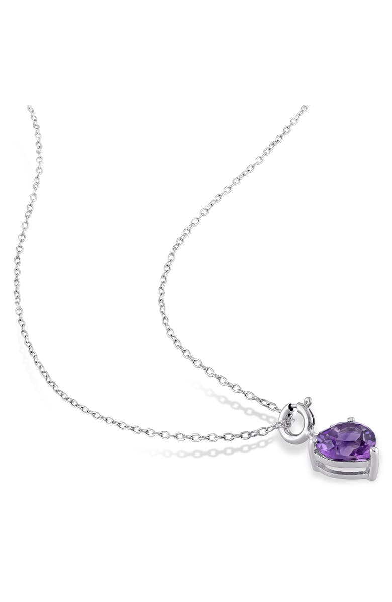 Julianna B. Amethyst Enhancer Heart Charm Pendant Sterling Silver, Alternate, color, Amethyst