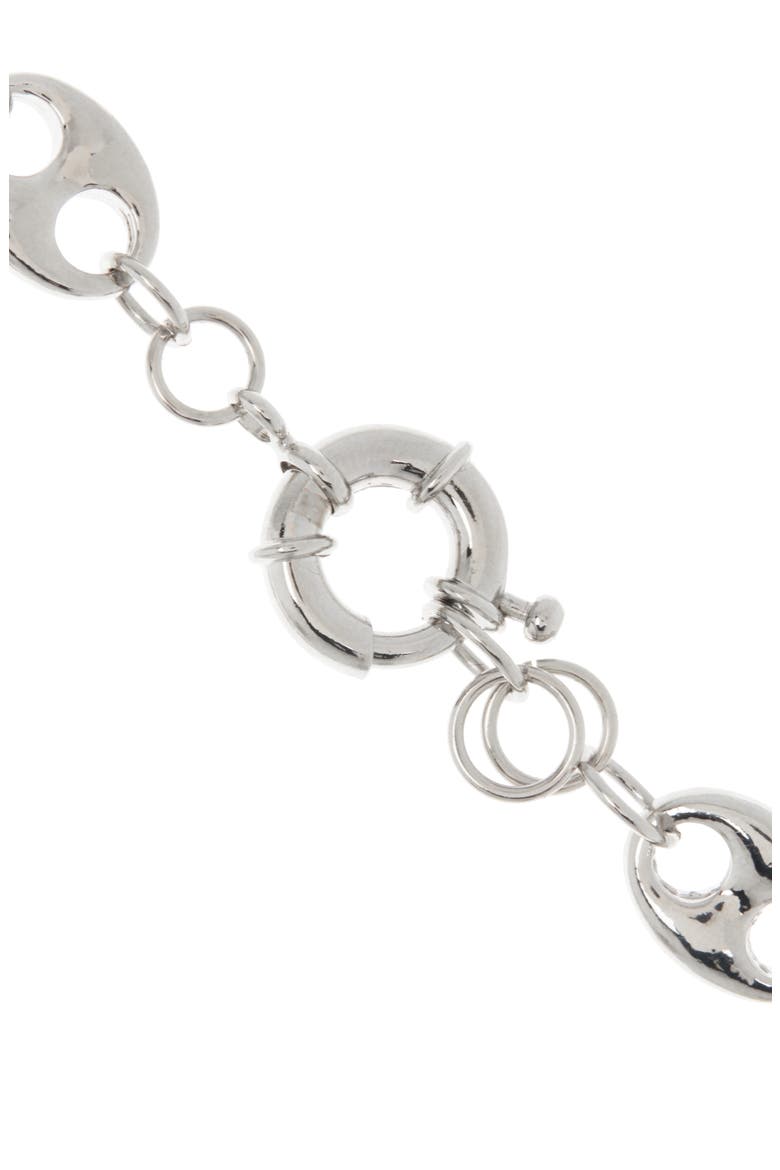 18K White Gold Plate Puffed Mariner Chain Necklace, Alternate, color, 18KT WHITE PLATED BRASS