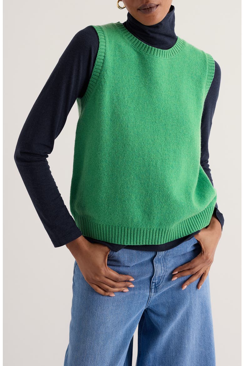 East View Sweater Vest, Main, color, PEA POD