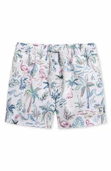 THE ENDLESS SUMMER Kids' Flamingo Print Swim Trunks