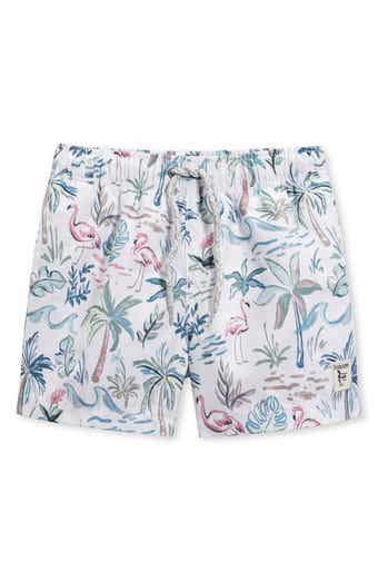 THE ENDLESS SUMMER Kids' Flamingo Print Swim Trunks