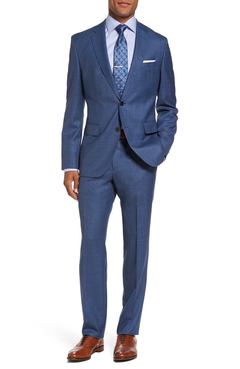 BOSS Johnstons/Lenon Classic Fit Solid Wool Suit, Main, color,