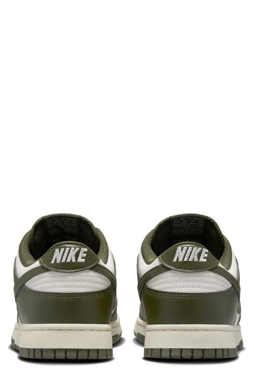 Nike Dunk Low Retro Casual Shoes Size 14.0 Leather In Pale Ivory/cargo Khaki