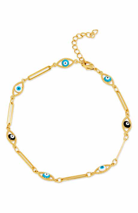 Evil Eye Bar Chain Anklet