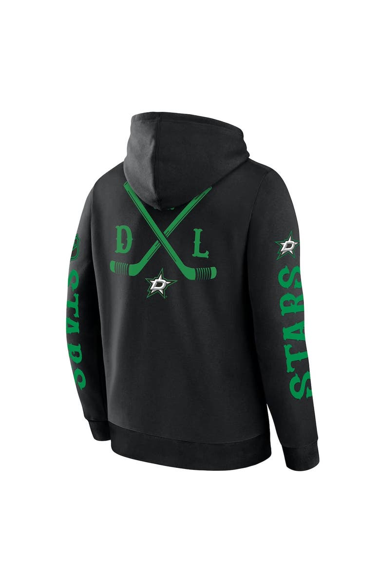 FANATICS Men's Fanatics Black Dallas Stars Big City Legacy Fleece Pullover Hoodie, Alternate, color, 