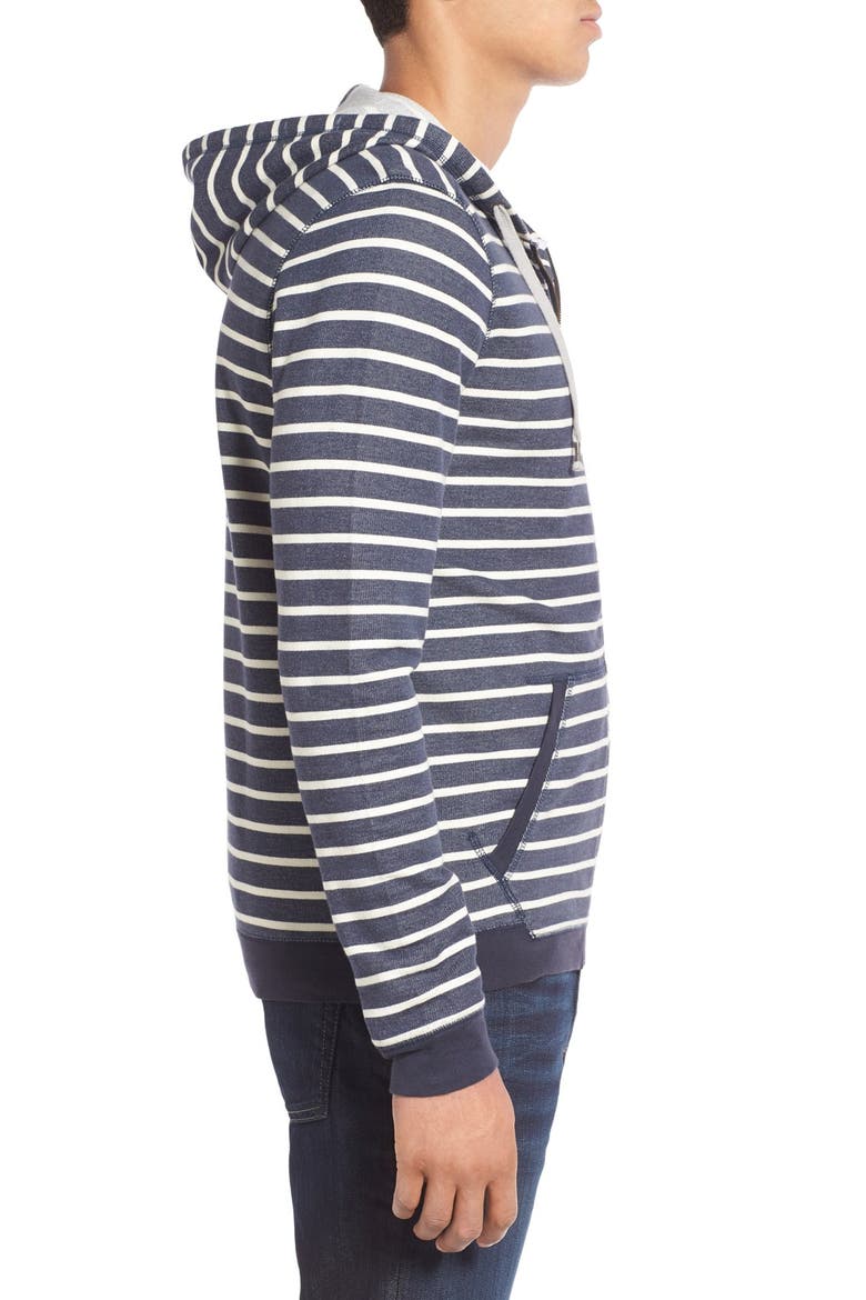 'Ashland' Stripe Zip Front Hoodie, Alternate, color, NAVY IRIS STRIPE