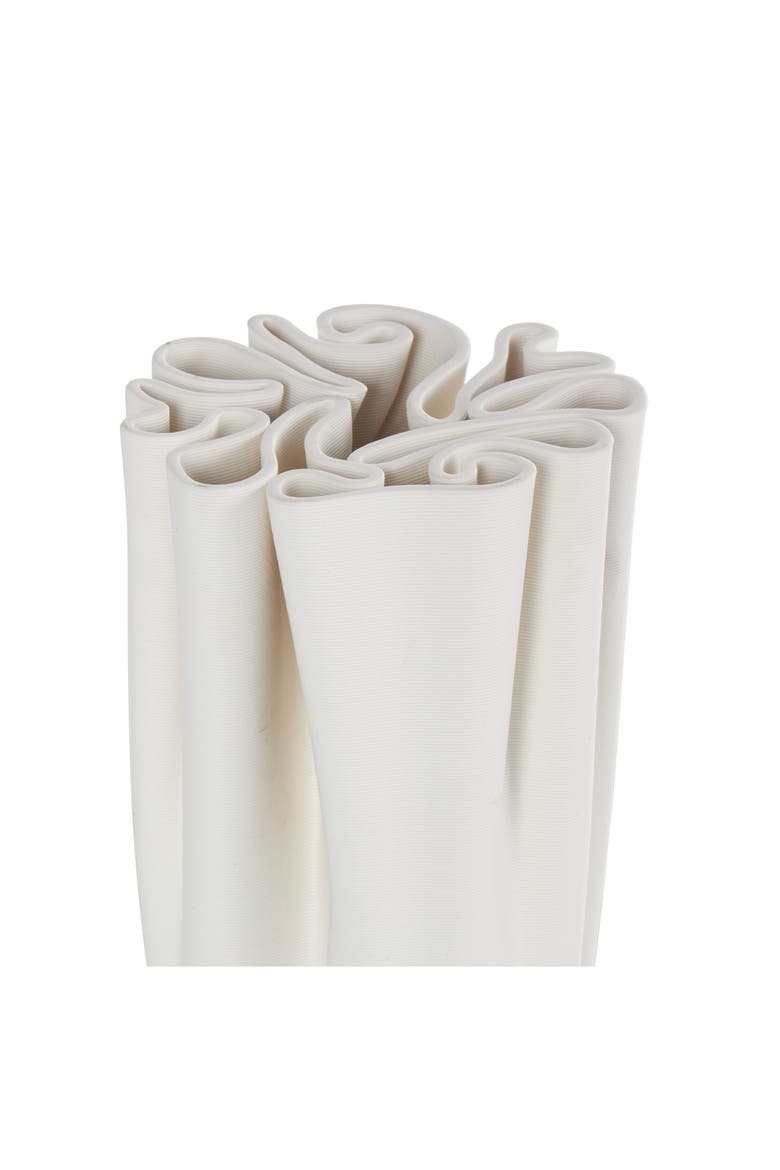 Fluted Ceramic Vase, Alternate, color, WHITE