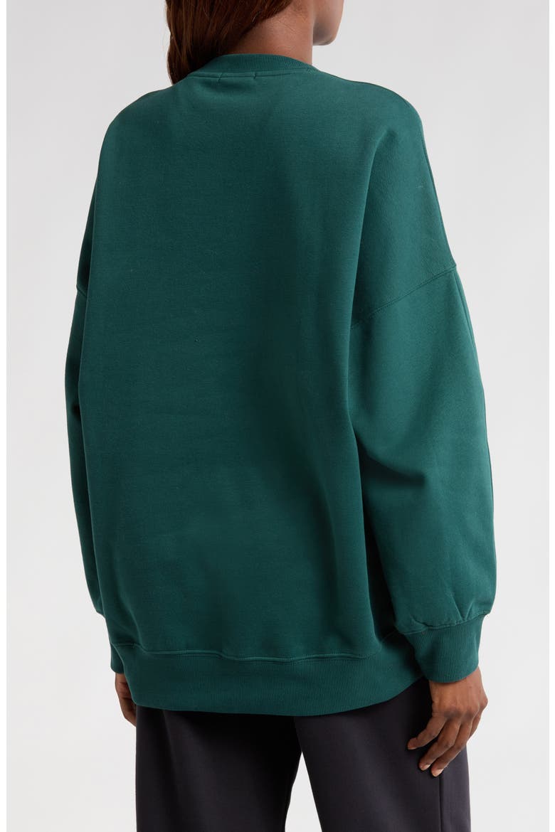 Solstice Oversize Cotton Blend Sweatshirt, Alternate, color, DARK SPRUCE GREEN