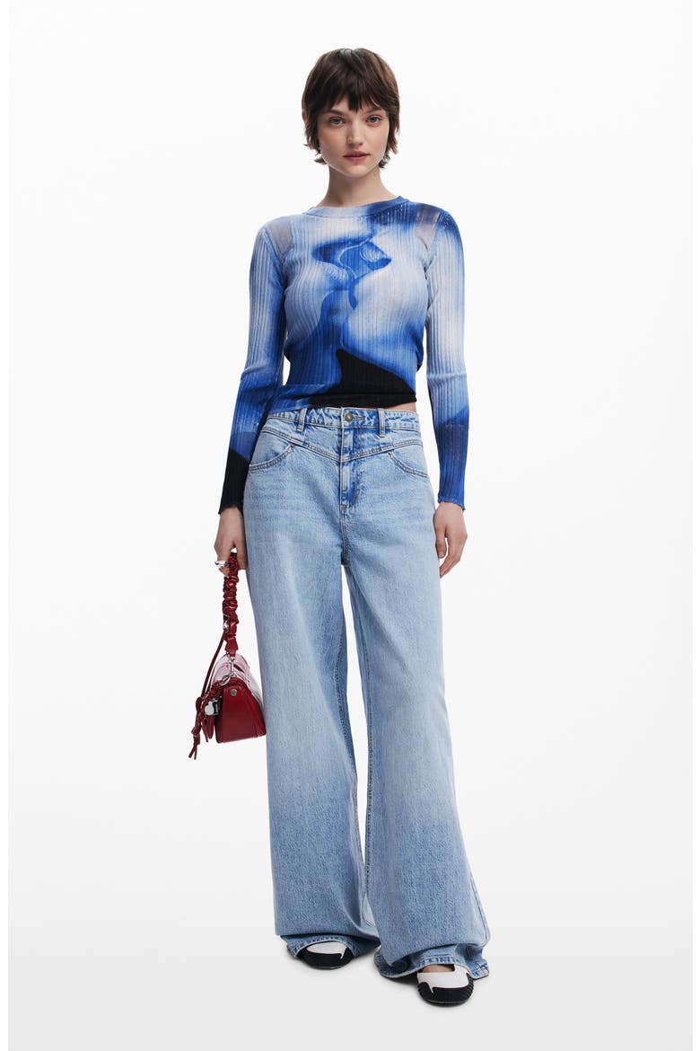 Rib Sweater, Alternate, color, DARK BLUE