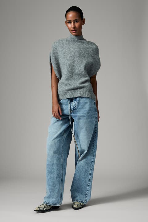 Frodie Mock Neck Draped Vest