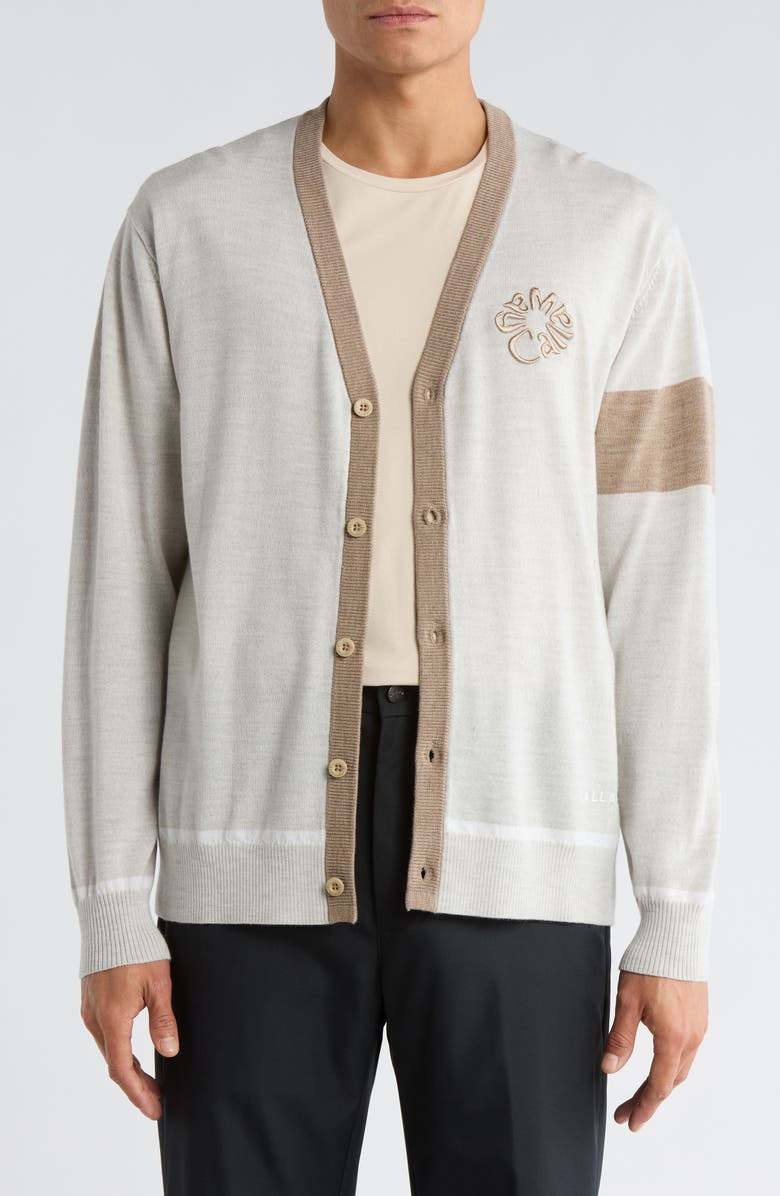 Callaway Colorblock Wool Cardigan, Main, color, Fields Of Rye Heather