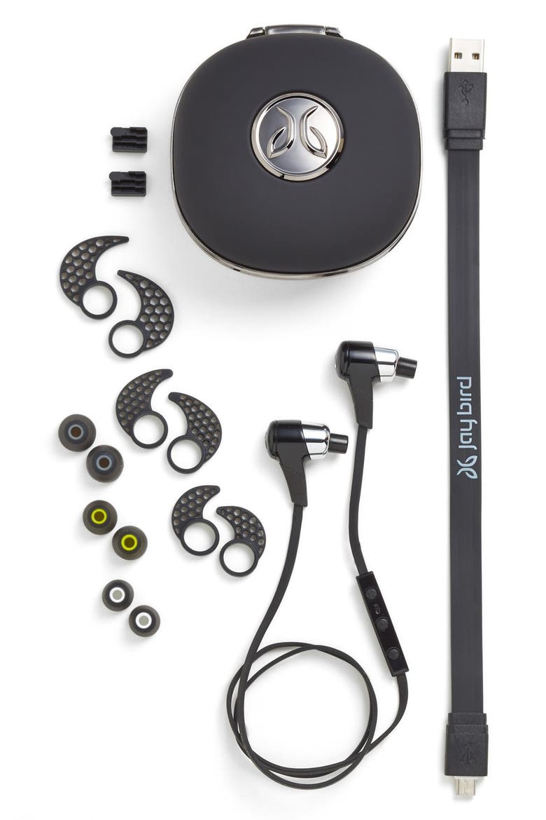 'BlueBuds X' Secure Fit Wireless Earbuds, Main, color, BLACK