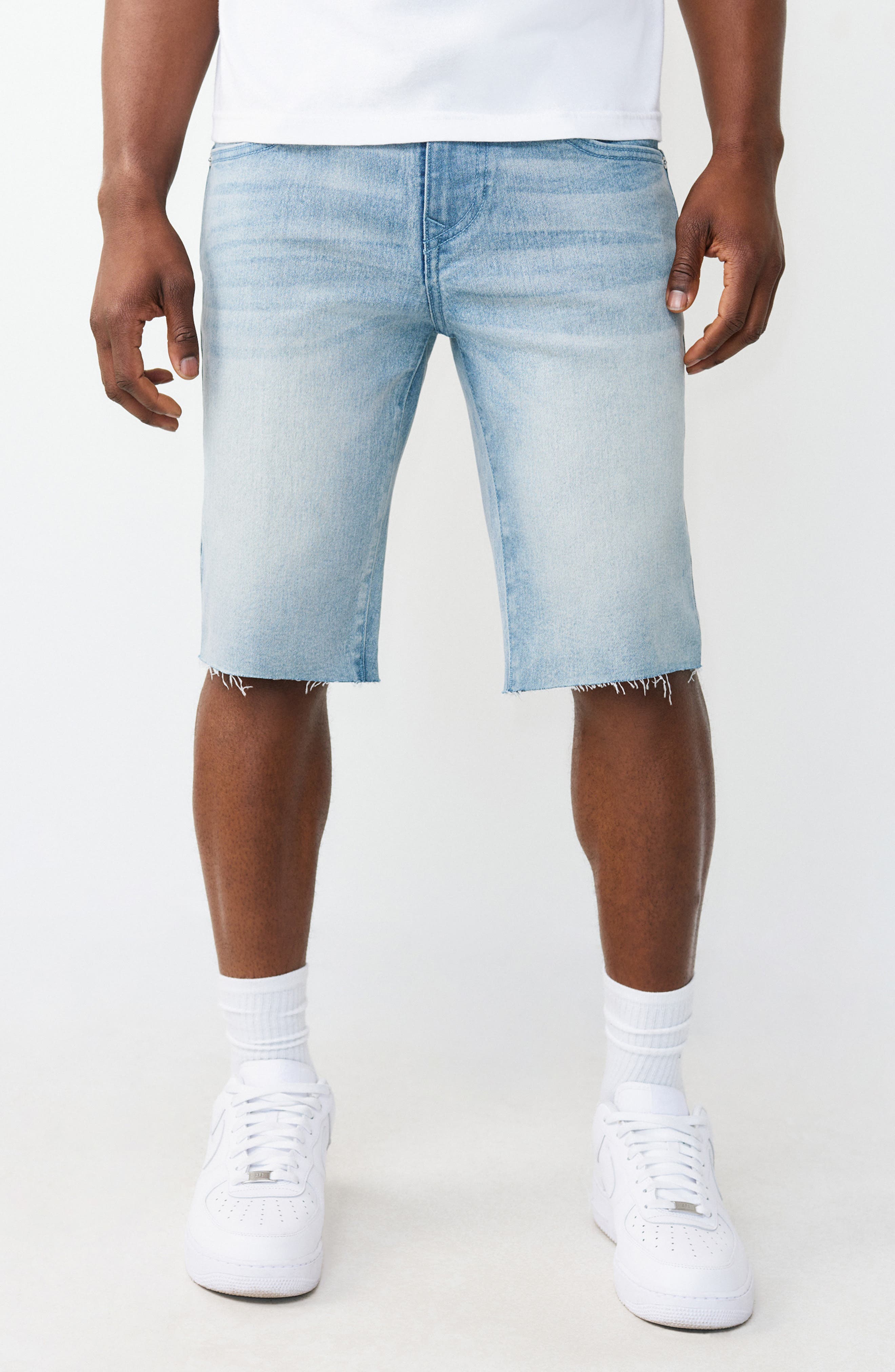 True Religion Ricky Raw Hem Denim Shorts