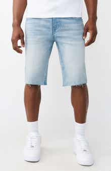 True Religion Ricky Raw Hem Denim Shorts