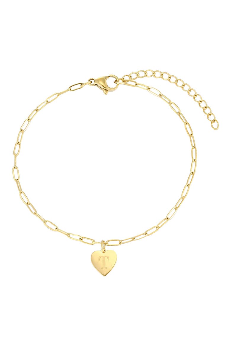 Initial Chain Bracelet, Main, color, GOLD-T