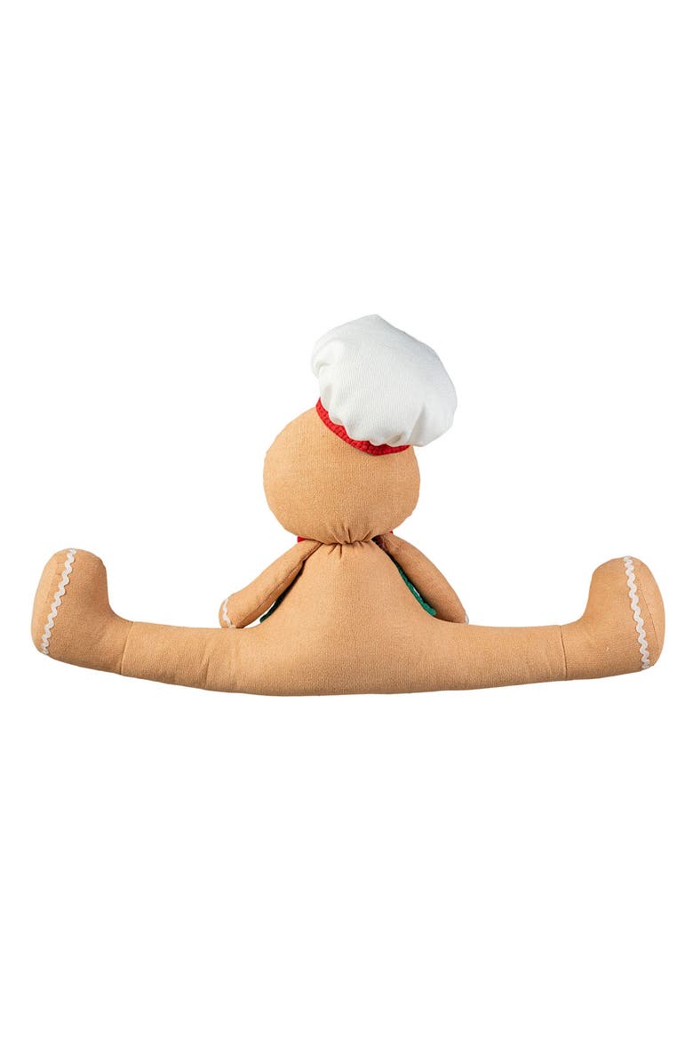 Glitzhome 27"L Christmas Fabric Christmas Gingerbreadman Doorstop, Alternate, color, 