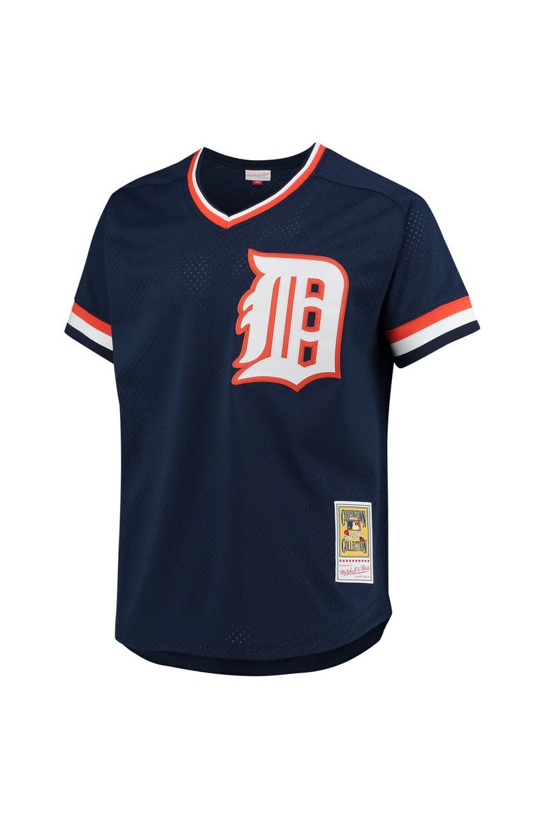 Men' s Mitchell & Ness Alan Trammell Navy Detroit Tigers 1984 Authentic Cooperstown Collection Mesh Batting Practice Jersey, Alternate, color, Navy
