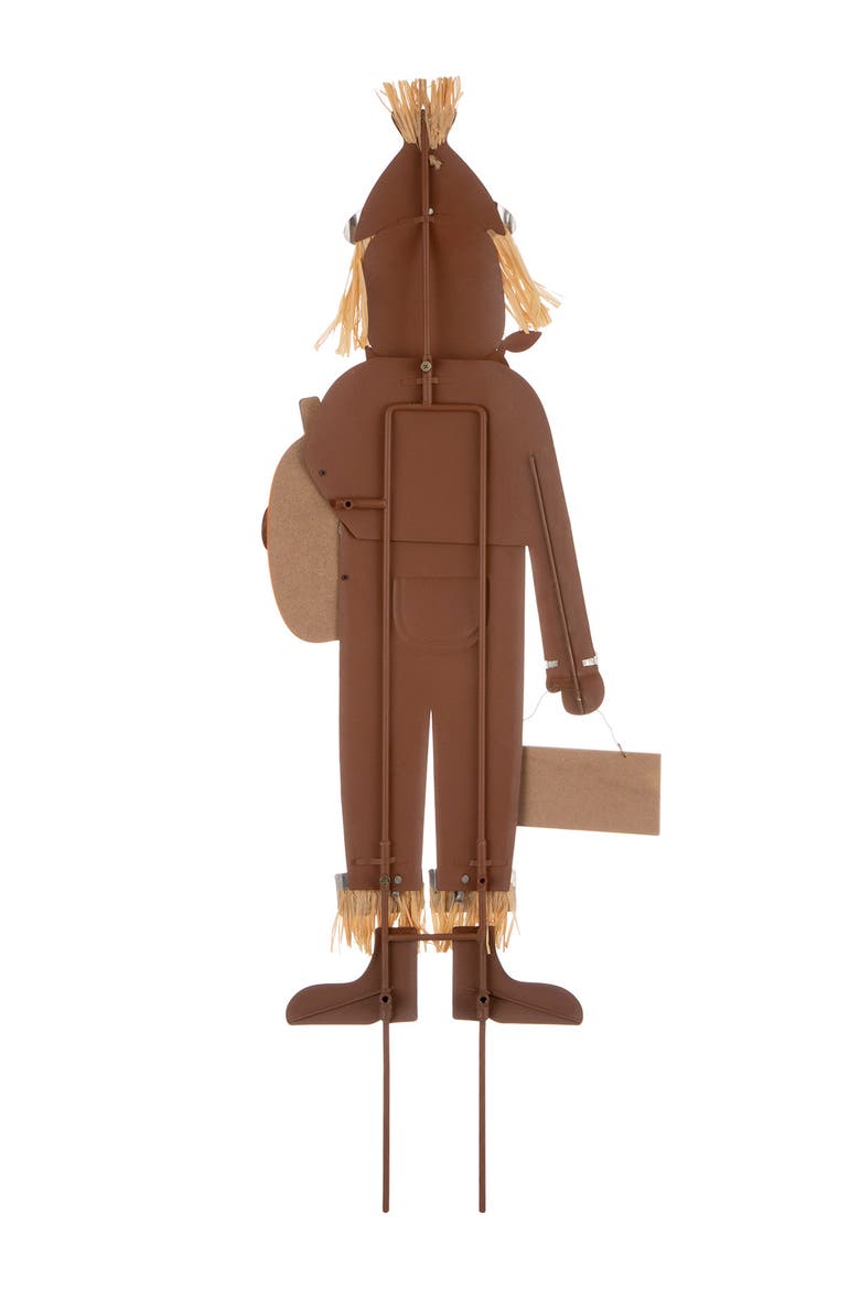 Fall Metal Scarecrow Yard Stake or Standing or Hanging Sign, Alternate, color, Blue