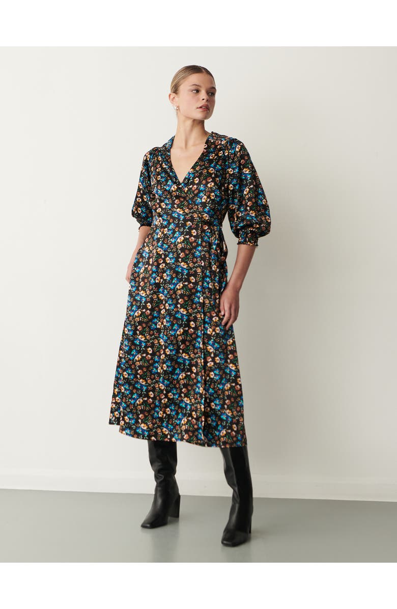 Finery London Kiera Floral Midi Dress, Main, color, Ditsy Floral