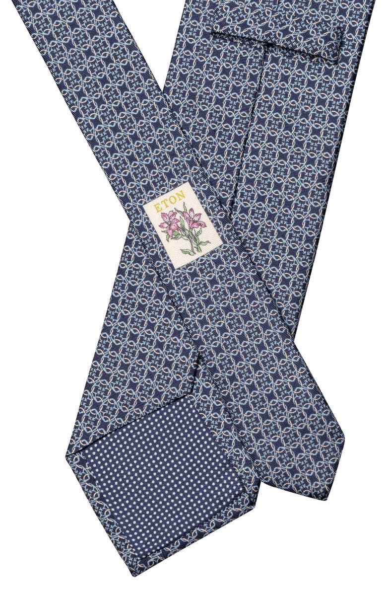 Eton Geometric SIlk Tie, Alternate, color,