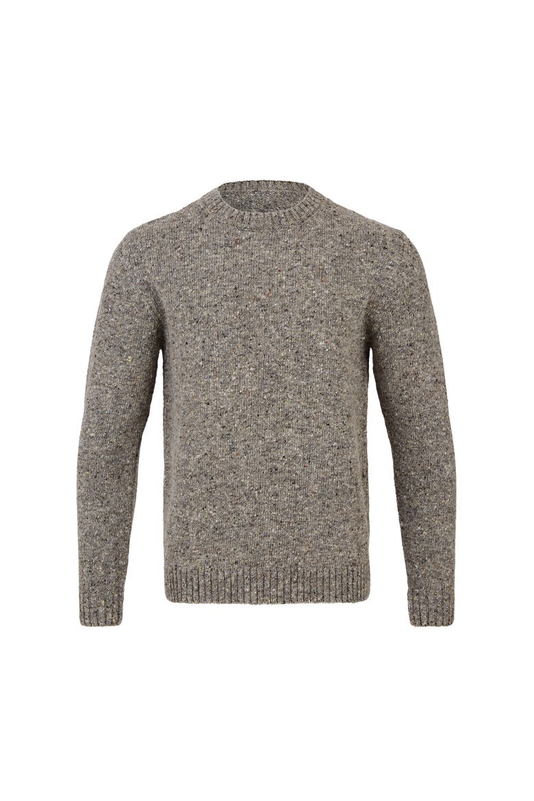 Donegal Crew Neck Sweater, Alternate, color, GREY PEBBLE