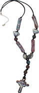 Velvet Luna Ceramic Cross Suede Cord Necklace