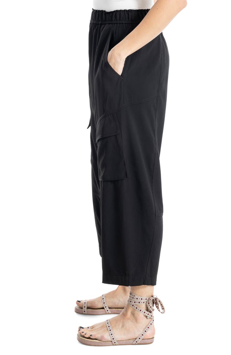 MAX STUDIO Pull-On Cargo Pants, Alternate, color, Black