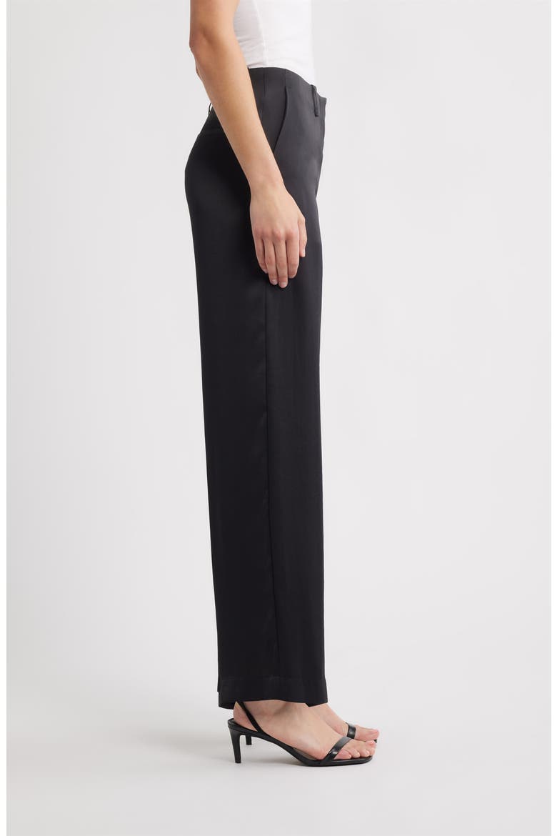 Clean Waist Straight Leg Pants, Alternate, color, BLACK