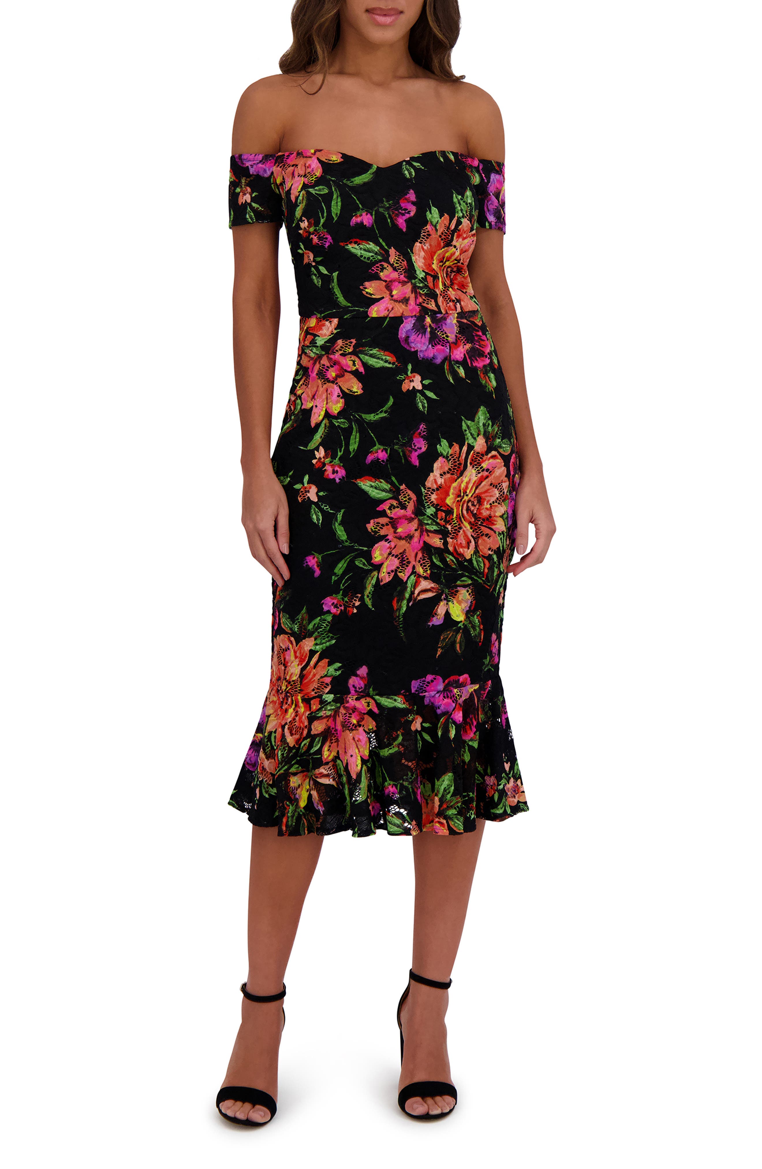 Siena Off-the-Shoulder Mermaid Skirt Midi Dress