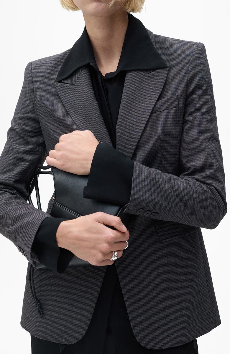 MANGO Slim Fit Micro Houndstooth Sport Coat, Alternate, color, 