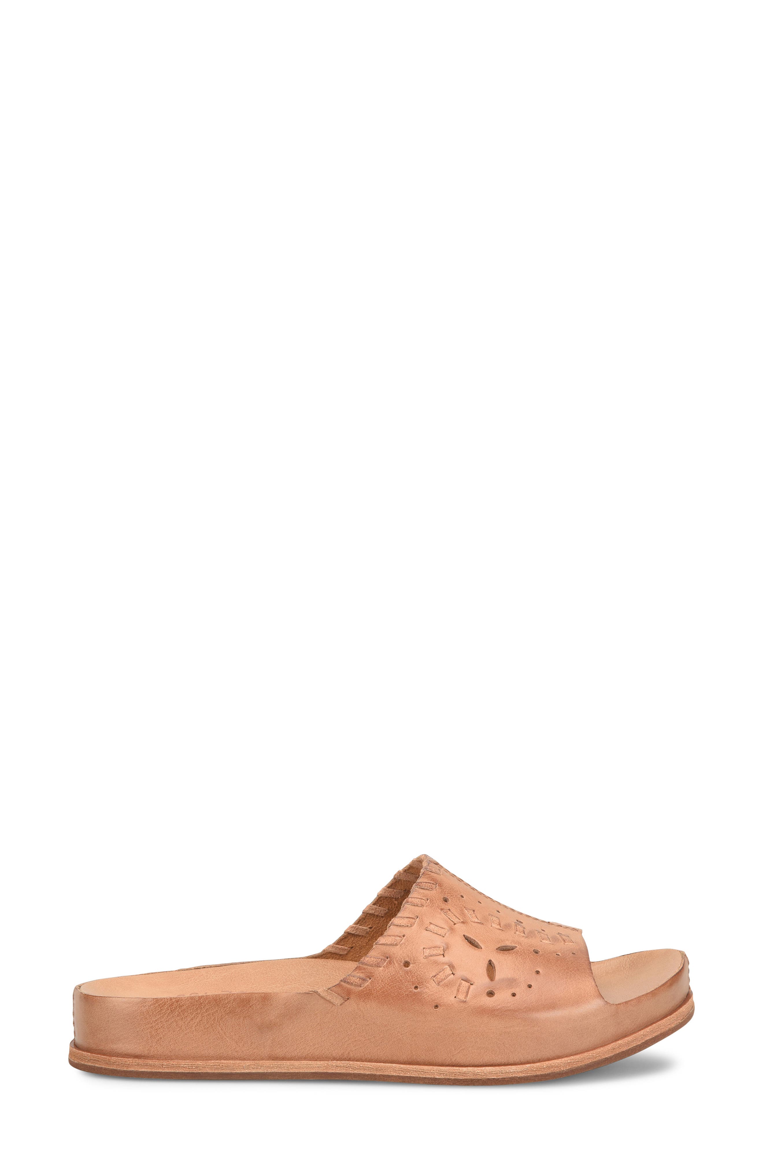 Tutsi Woven Platform Slide Sandal, Alternate, color, TAN LEATHER