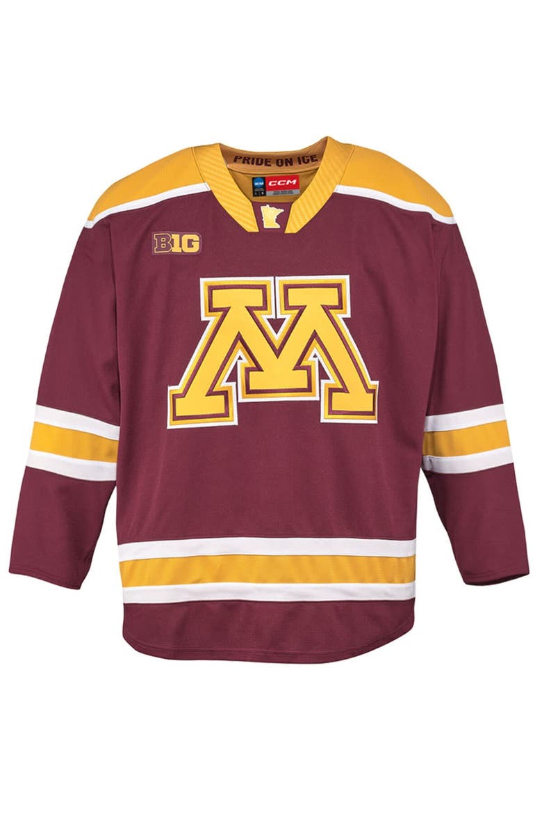 Men's CCM Maroon Minnesota Golden Gophers Home Replica Hockey Jersey, Alternate, color, Maroon