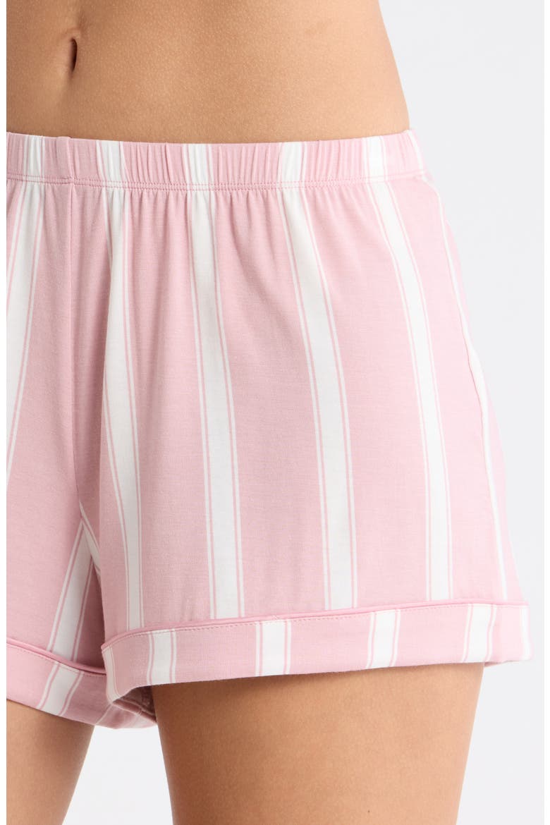Moonlight Eco Short Pajamas, Alternate, color, PINK- IVORY RIVIERA STRIPE